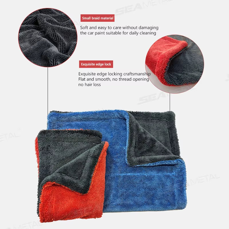SEAMETAL - Serviette Microfibre Voiture 1200GSM