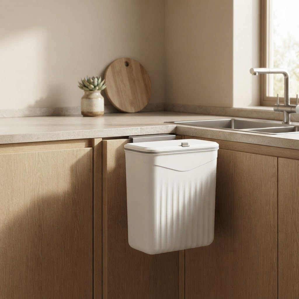Poubelle Murale ELEGENCIA — Rangement Cuisine Sans Perçage, Gain de Place